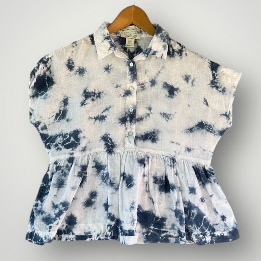 🎉5 for $45🎉 Rachel zoe pure linen top blouse shirt size XS